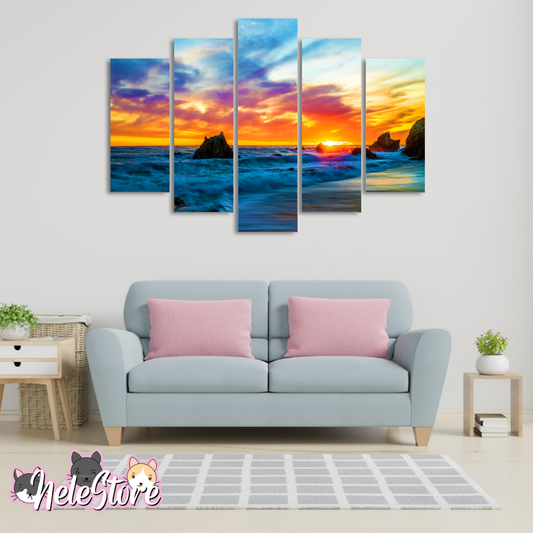 Atardecer (1) - Segmentado 5 piezas 110x80 cm