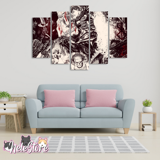 Berserk (1) - Segmentado 5 piezas 110x80 cm