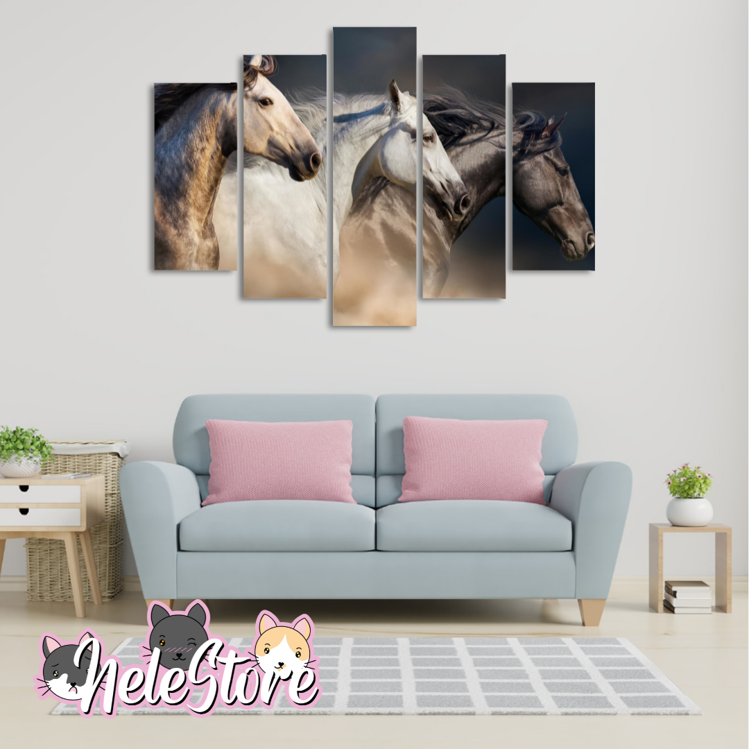 Caballos (1) - Segmentado 5 piezas 110x80 cm