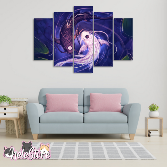 Carpas Koi (1) - Segmentado 5 piezas 110x80 cm