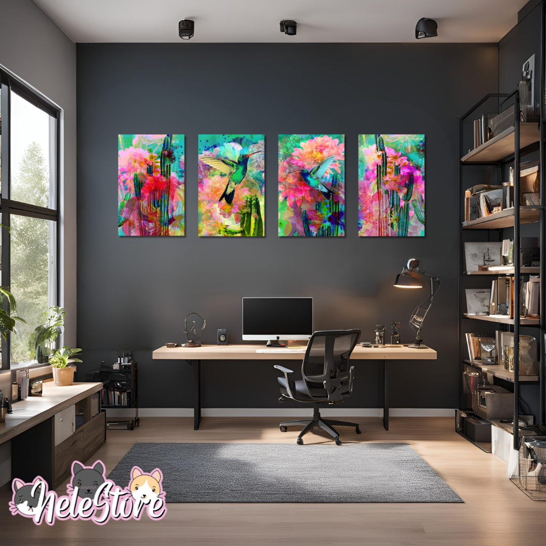 Colibri Pack 4 un. (1) Cuadro 40x30 cm, 60x39 cm, 70x50 cm