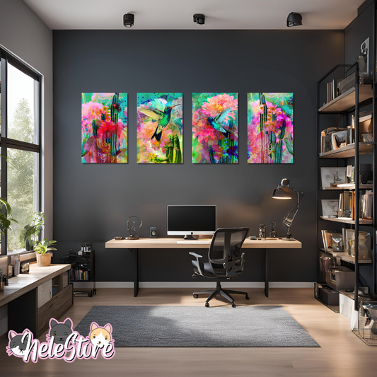 Colibri Pack 4 un. (1) Cuadro 40x30 cm, 60x39 cm, 70x50 cm