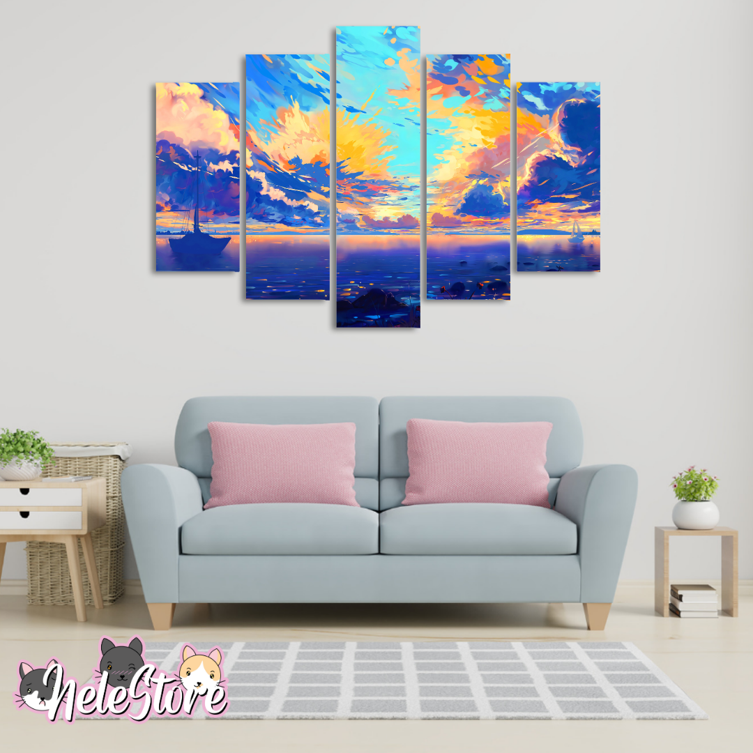 Fantasía (1) - Segmentado 5 piezas 110x80 cm