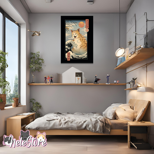 Gatos Japoneses (6) Cuadro 40x30 cm, 60x39 cm, 70x50 cm
