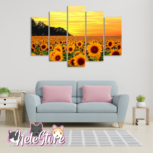 Girasol - Segmentado 5 piezas 110x80 cm