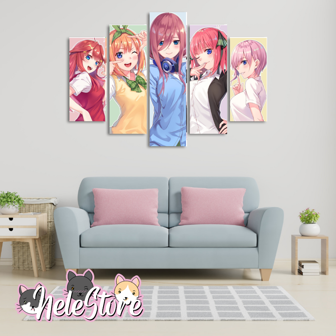 Go-Tōbun no Hanayome - Segmentado 5 piezas 110x80 cm