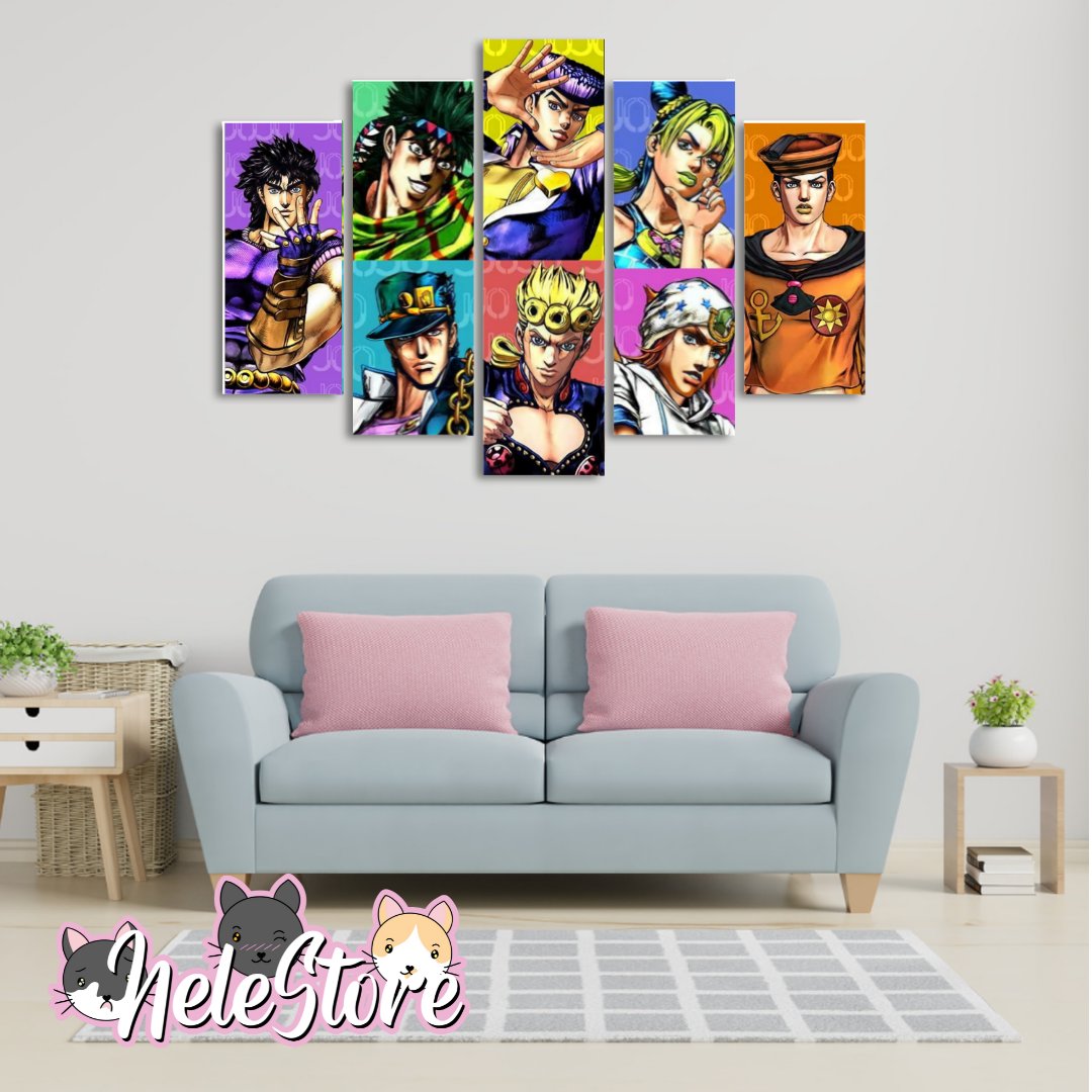 JoJo's Bizarre Adventure - Segmentado 5 piezas 110x80 cm