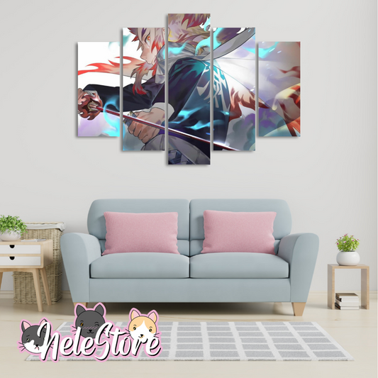 Kimetsu No Yaiba (3) - Segmentado 5 piezas 110x80 cm