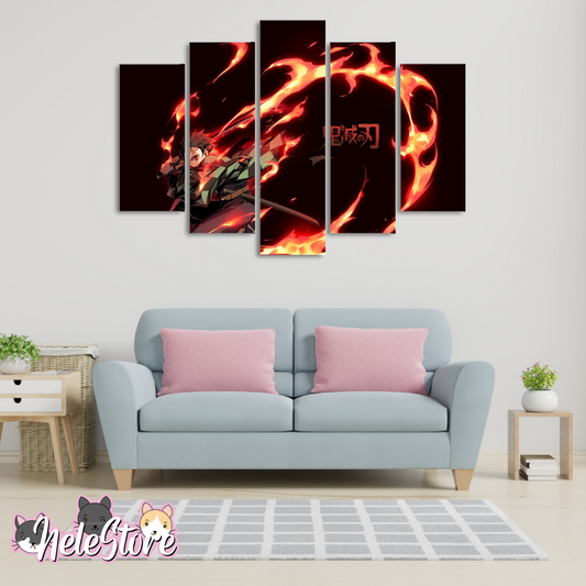 Kimetsu No Yaiba (8) - Segmentado 5 piezas 110x80 cm