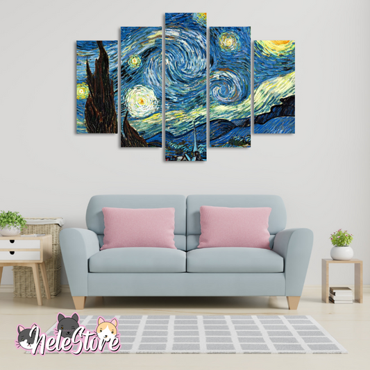 La Noche Estrellada - Segmentado 5 piezas 110x80 cm