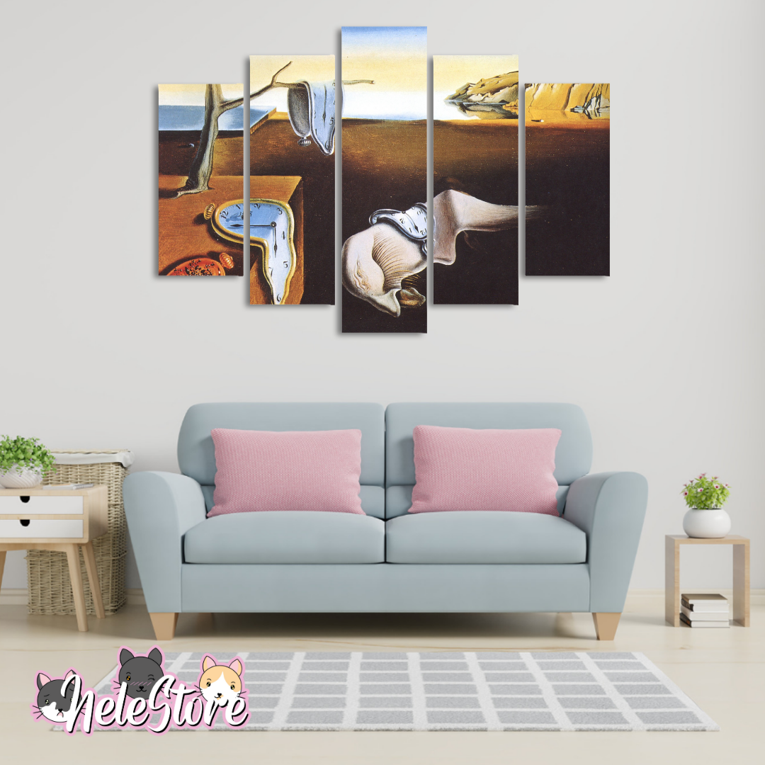La Persistencia de la Memoria - Segmentado 5 piezas 110x80 cm