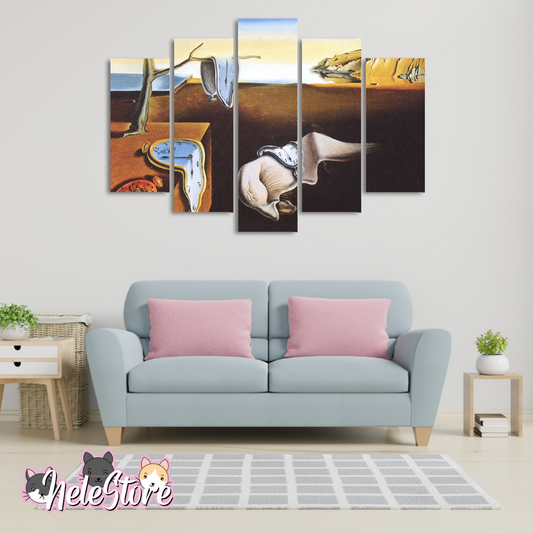La Persistencia de la Memoria - Segmentado 5 piezas 110x80 cm