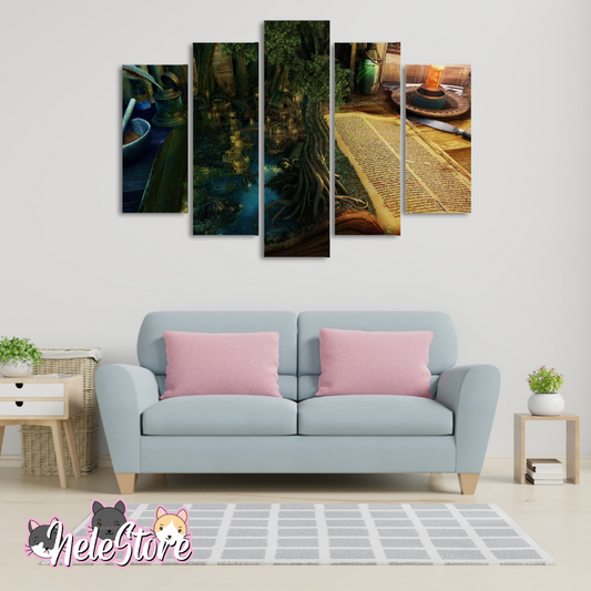 Literatura Fantástica (1) - Segmentado 5 piezas 110x80 cm