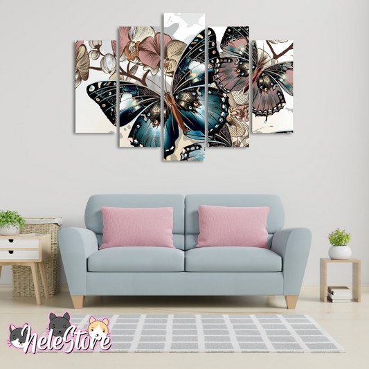 Mariposas (1) - Segmentado 5 piezas 110x80 cm