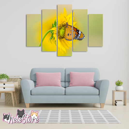 Mariposas (3) - Segmentado 5 piezas 110x80 cm