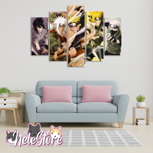 Naruto (9) - Segmentado 5 piezas 110x80 cm