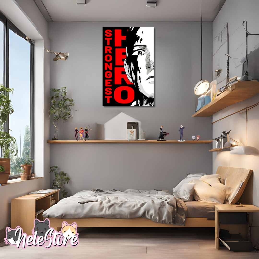 One Punch-Man (1) Cuadro 40x30 cm, 60x39 cm, 70x50 cm