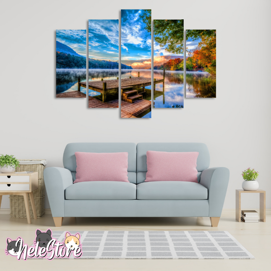 Paisaje Muelle (1) - Segmentado 5 piezas 110x80 cm