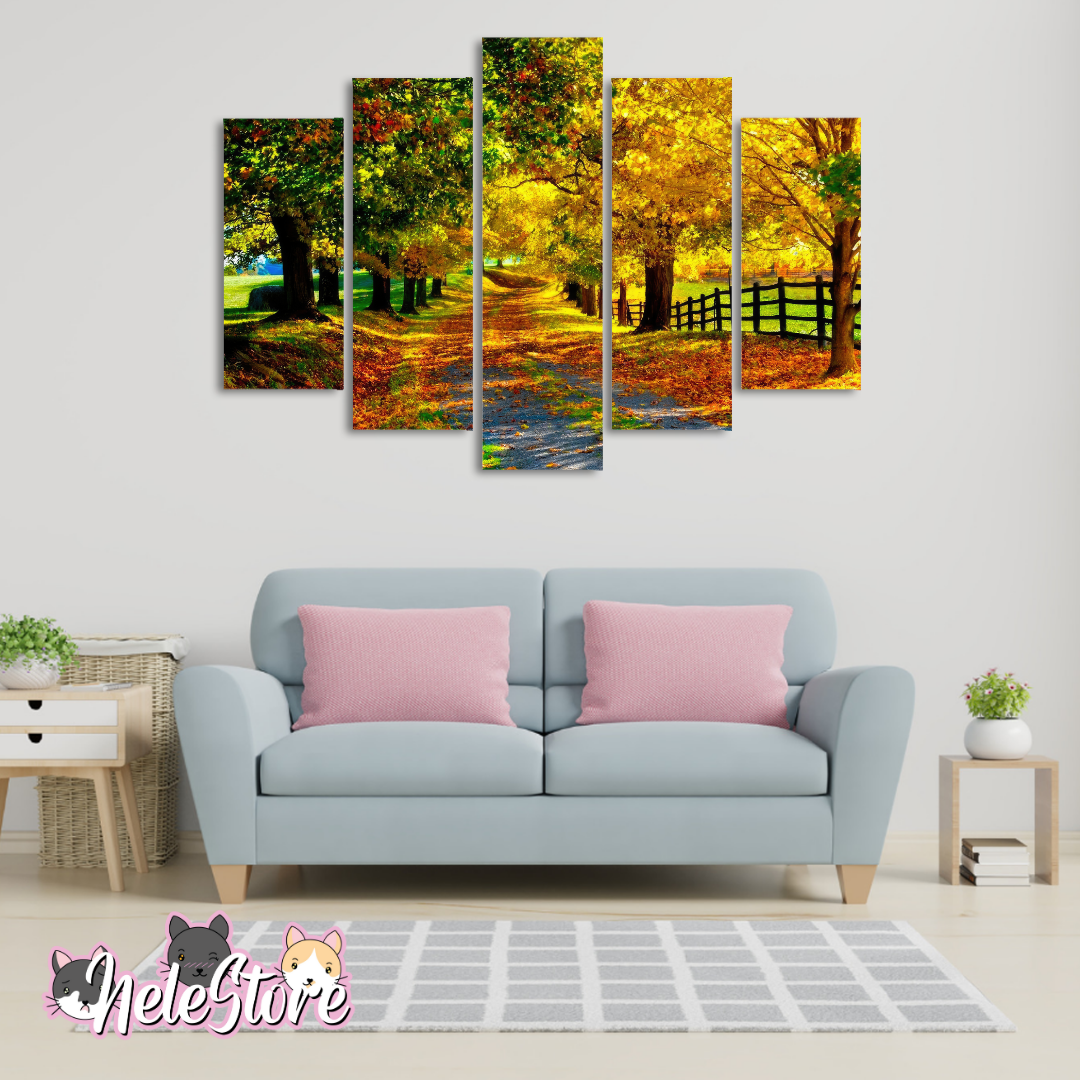 Paisaje Otoñal - Segmentado 5 piezas 110x80 cm