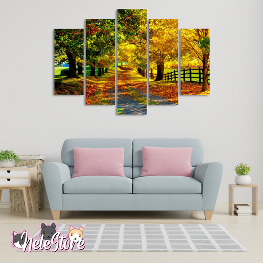 Paisaje Otoñal - Segmentado 5 piezas 110x80 cm