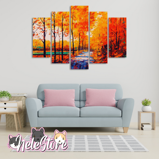 Paisaje Pintura (1) - Segmentado 5 piezas 110x80 cm