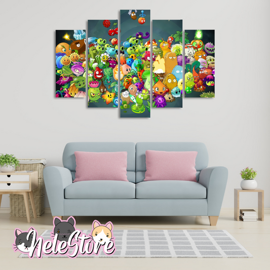 Plantas vs Zombies - Segmentado 5 piezas 110x80 cm