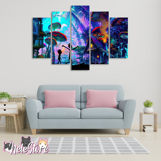 Rick and Morty (1) - Segmentado 5 piezas 110x80 cm
