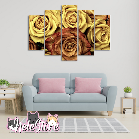 Rosas (2) - Segmentado 5 piezas 110x80 cm