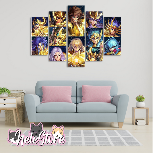 Saint Seiya (1) - Segmentado 5 piezas 110x80 cm