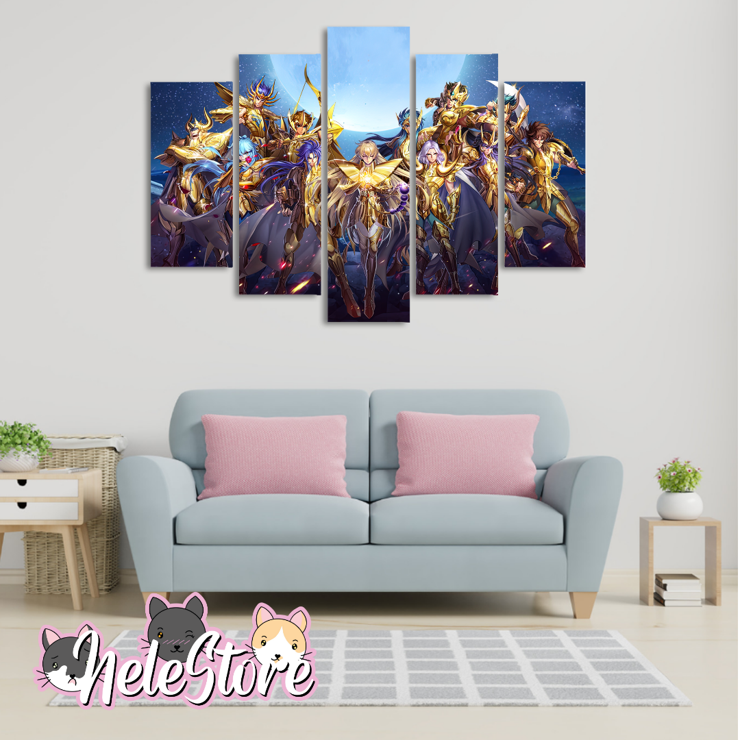 Saint Seiya (2) - Segmentado 5 piezas 110x80 cm