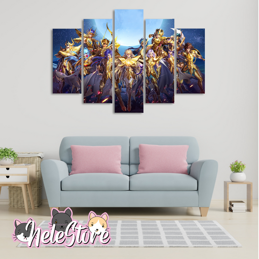 Saint Seiya (2) - Segmentado 5 piezas 110x80 cm