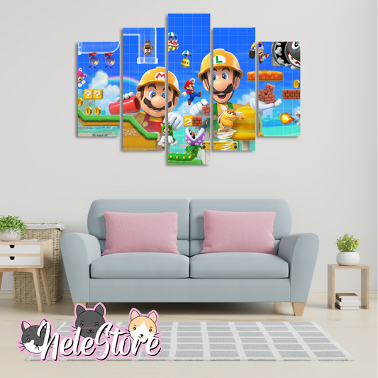 Super Mario (1) - Segmentado 5 piezas 110x80 cm