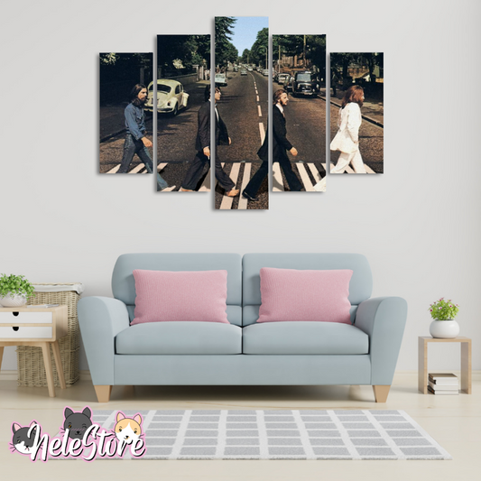 The Beatles - Segmentado 5 piezas 110x80 cm