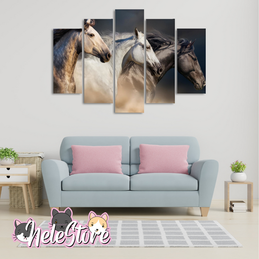 Caballos (1) - Segmentado 5 piezas 110x80 cm