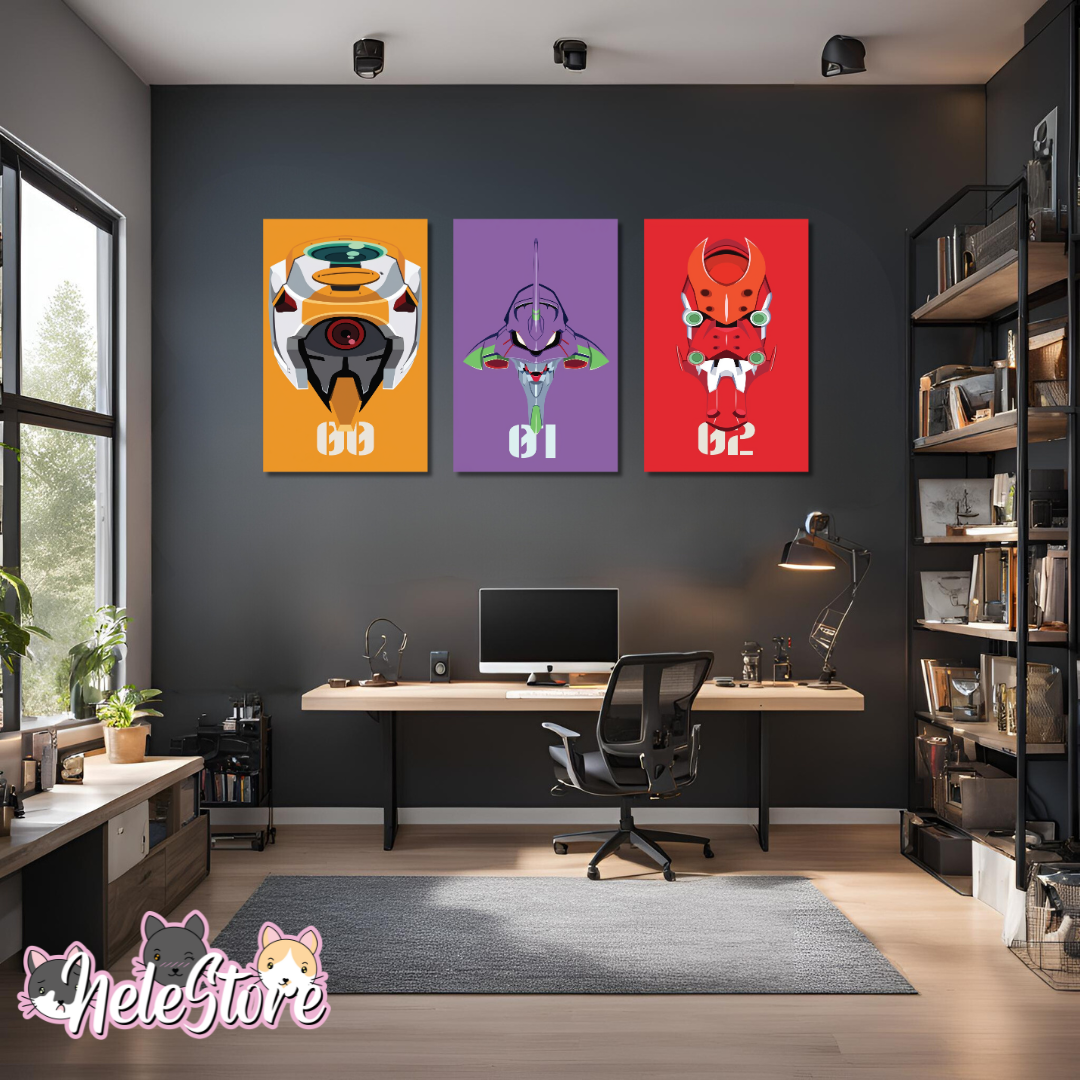 Evangelion Pack 3 un. (20) Cuadro 40x30 cm, 60x39 cm, 70x50 cm