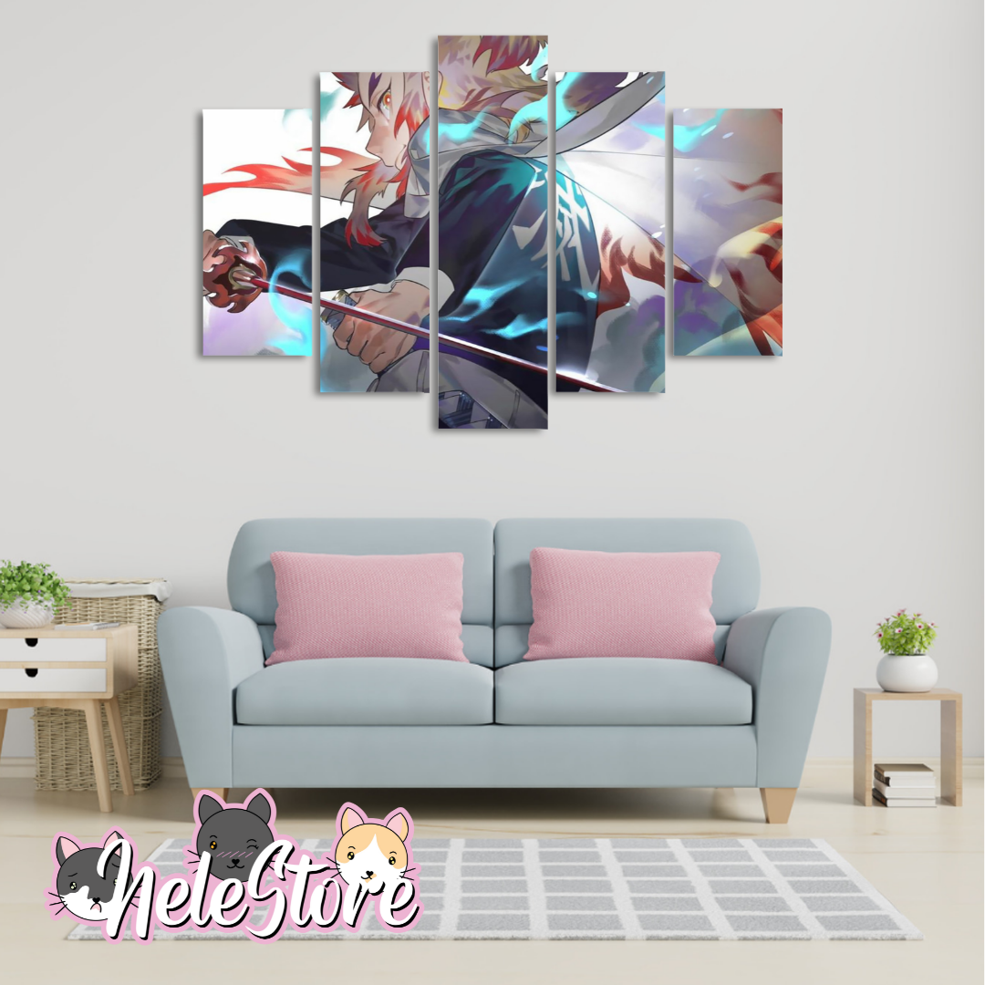 Kimetsu No Yaiba (3) - Segmentado 5 piezas 110x80 cm