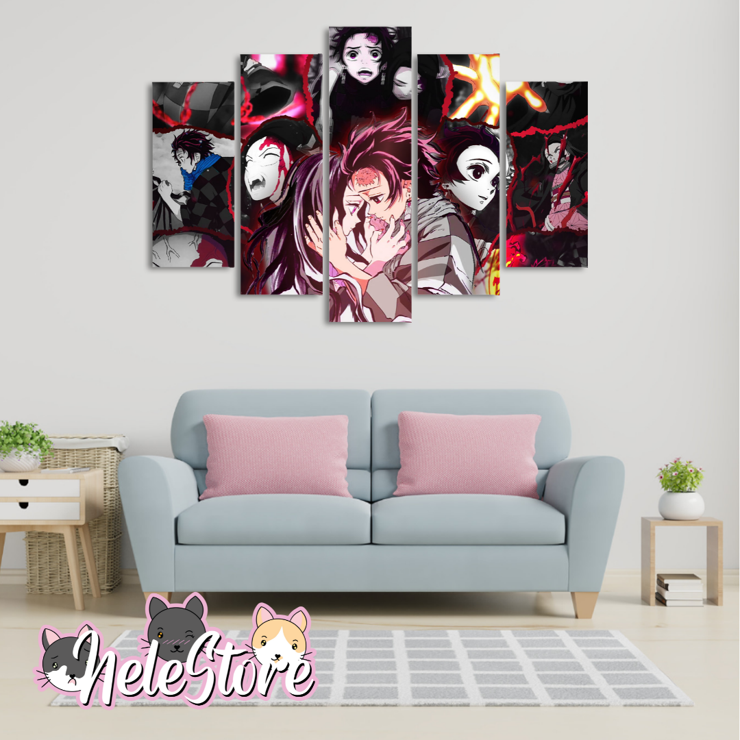 Kimetsu No Yaiba (9) - Segmentado 5 piezas 110x80 cm