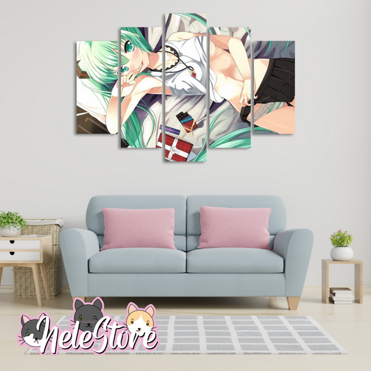Miku Hatsune - Segmentado 5 piezas 110x80 cm