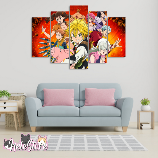 Nanatsu No Taizai - Segmentado 5 piezas 110x80 cm