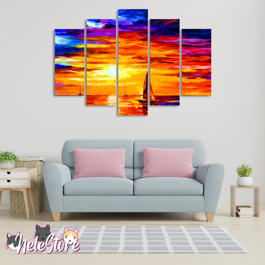 Paisaje Pintura (3) - Segmentado 5 piezas 110x80 cm