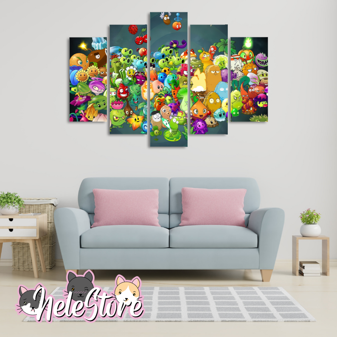 Plantas vs Zombies - Segmentado 5 piezas 110x80 cm