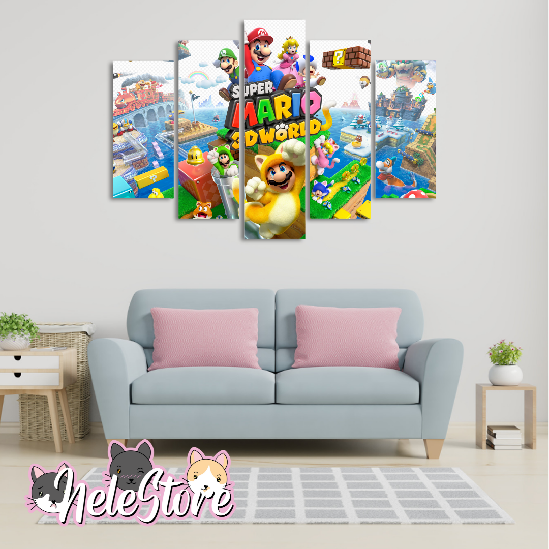 Super Mario (2) - Segmentado 5 piezas 110x80 cm