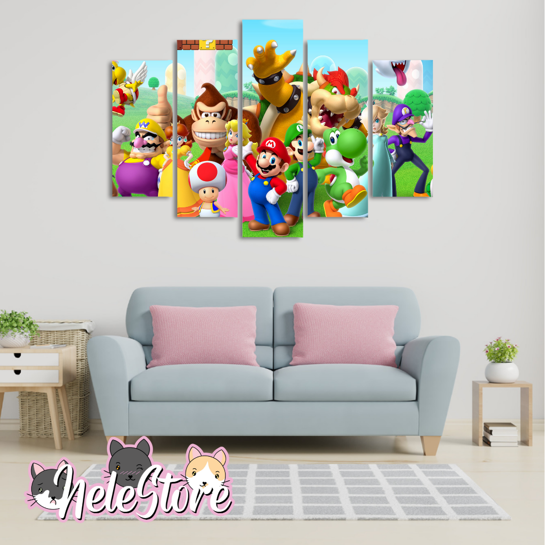 Super Mario (3) - Segmentado 5 piezas 110x80 cm
